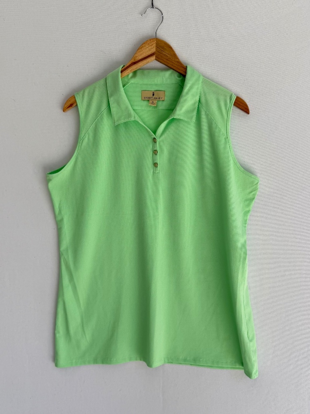 SPORT HALEY Women’s XL Green Sleeveless Golf Tennis Polo